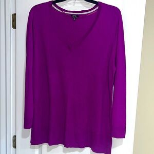 Apt. 9 Women's Vibrant Magenta Long Sleeve Top